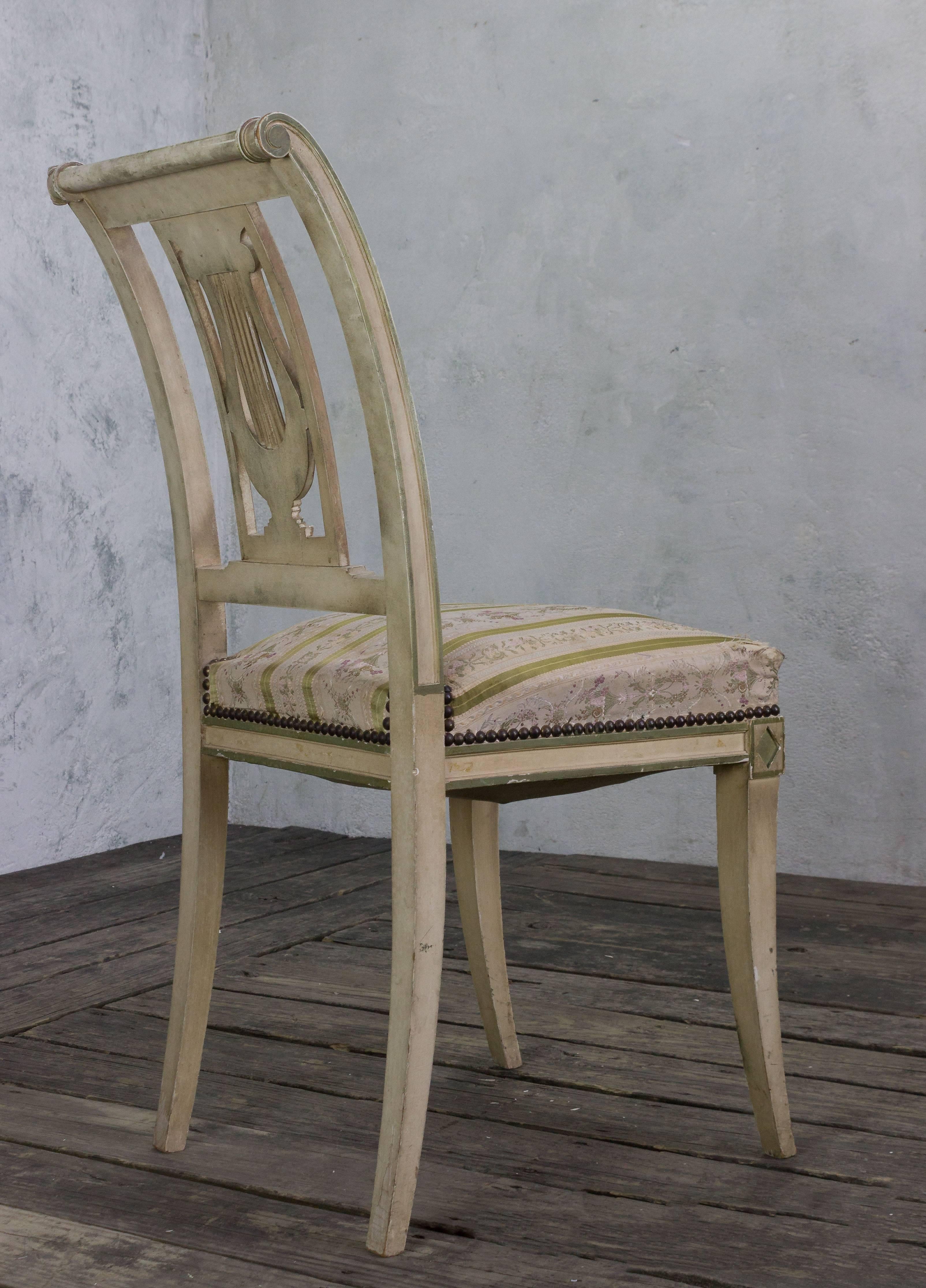 Set of Four French Dining Room Chairs For Sale 5