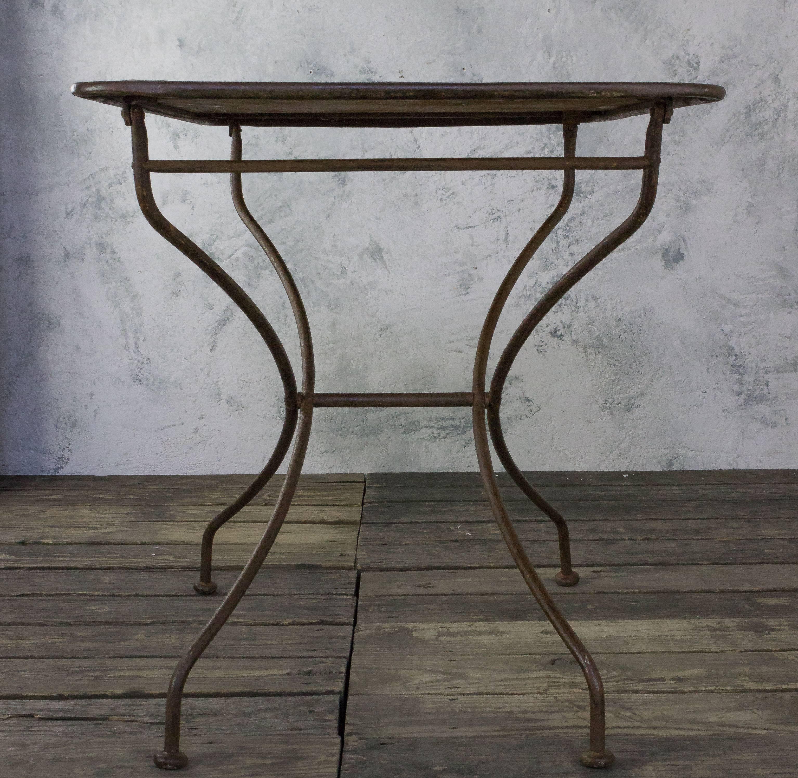 20th Century Early 20th French Folding Garden Table with Patina