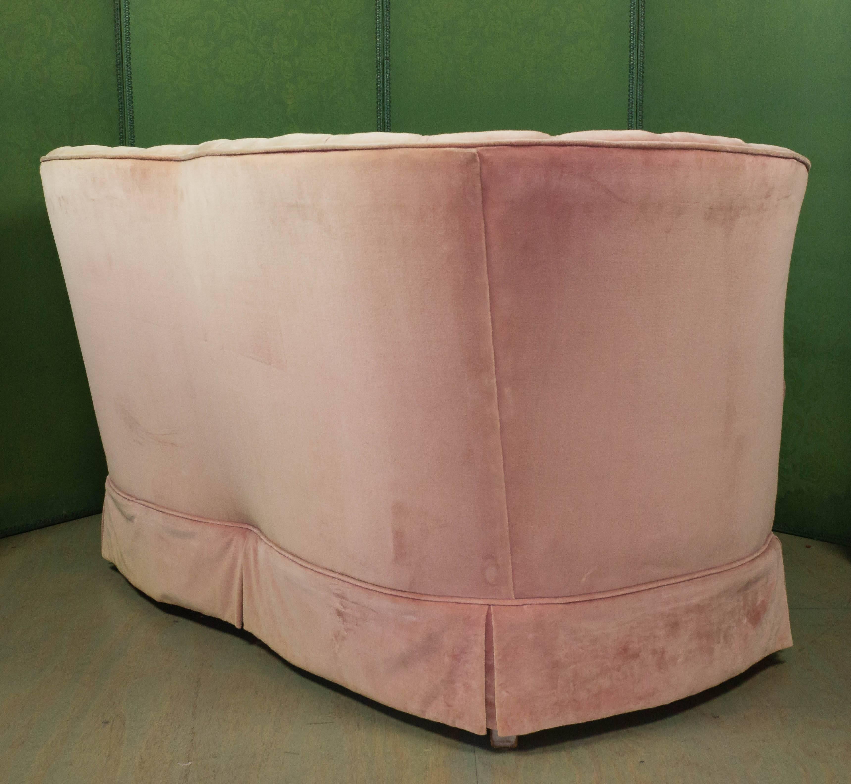 pink settee