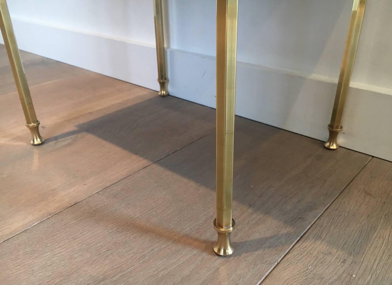 Pair of 1940s French Brass Side Tables In Good Condition In Buchanan, NY