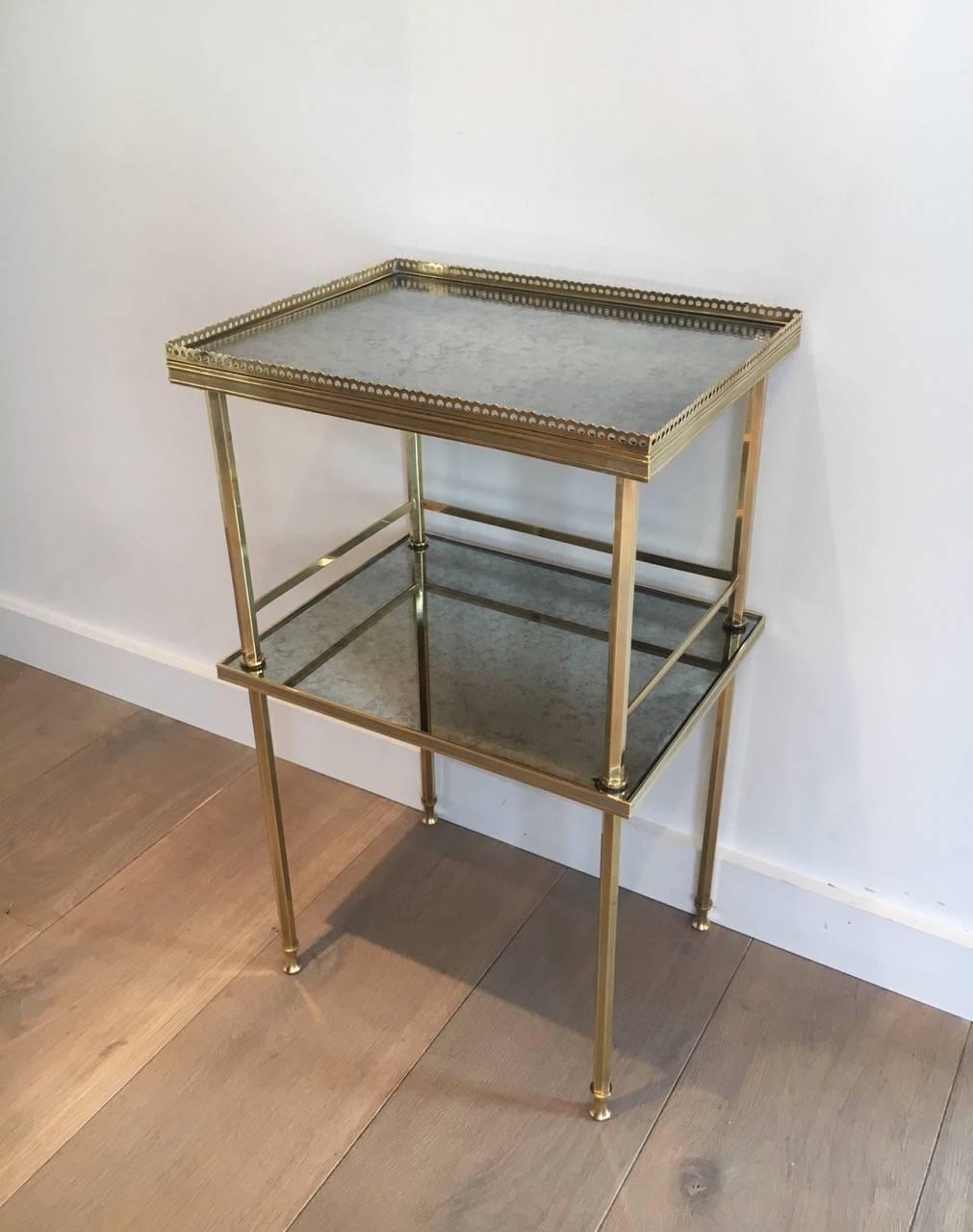 Pair of 1940s French Brass Side Tables 3