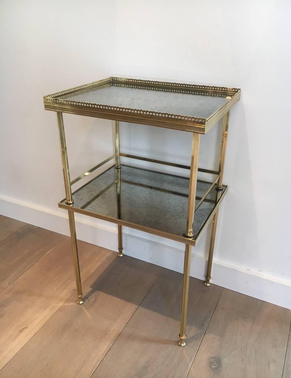 Pair of 1940s French Brass Side Tables 4