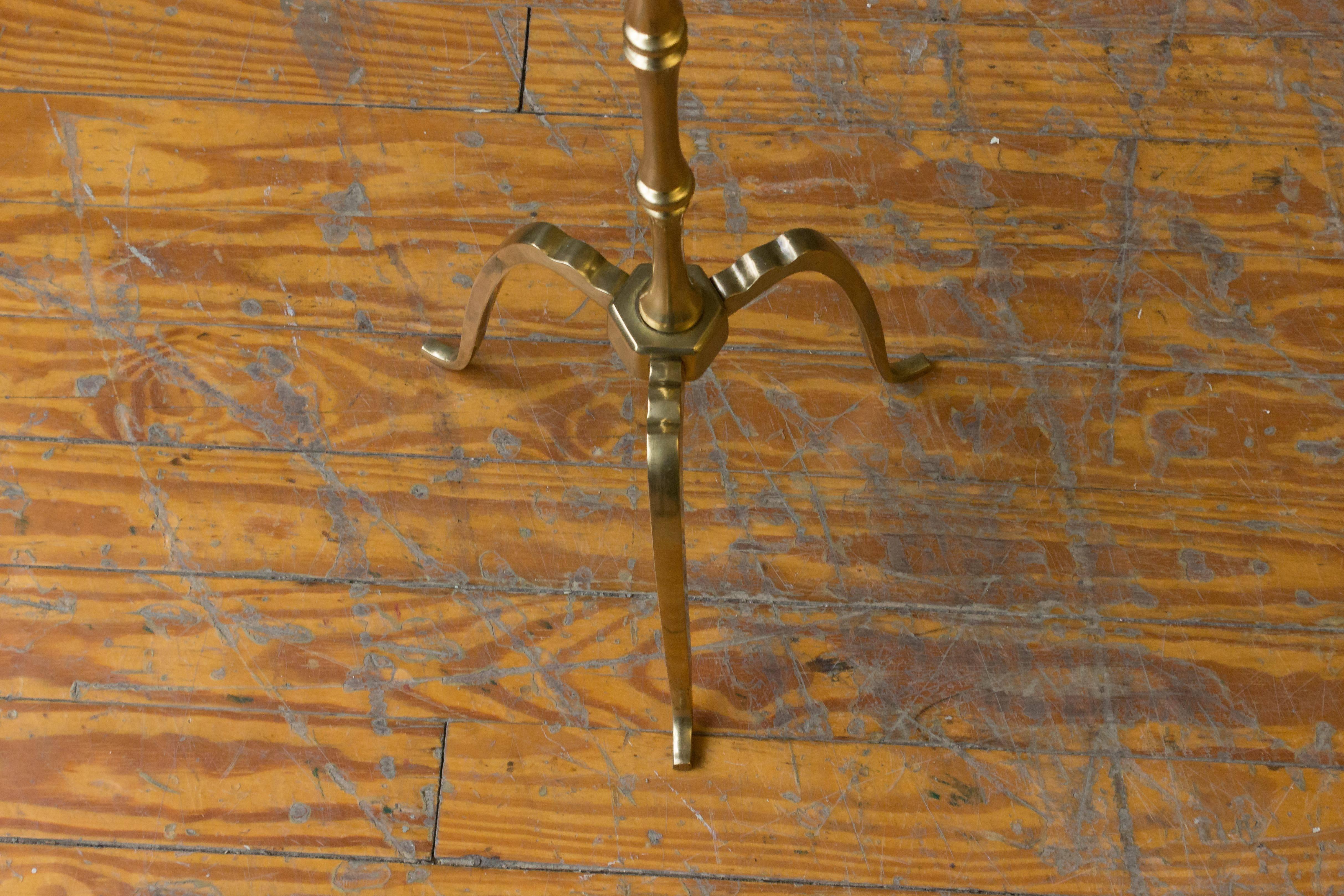 Gilt French 1940s Bronze and Brass Floor Lamp
