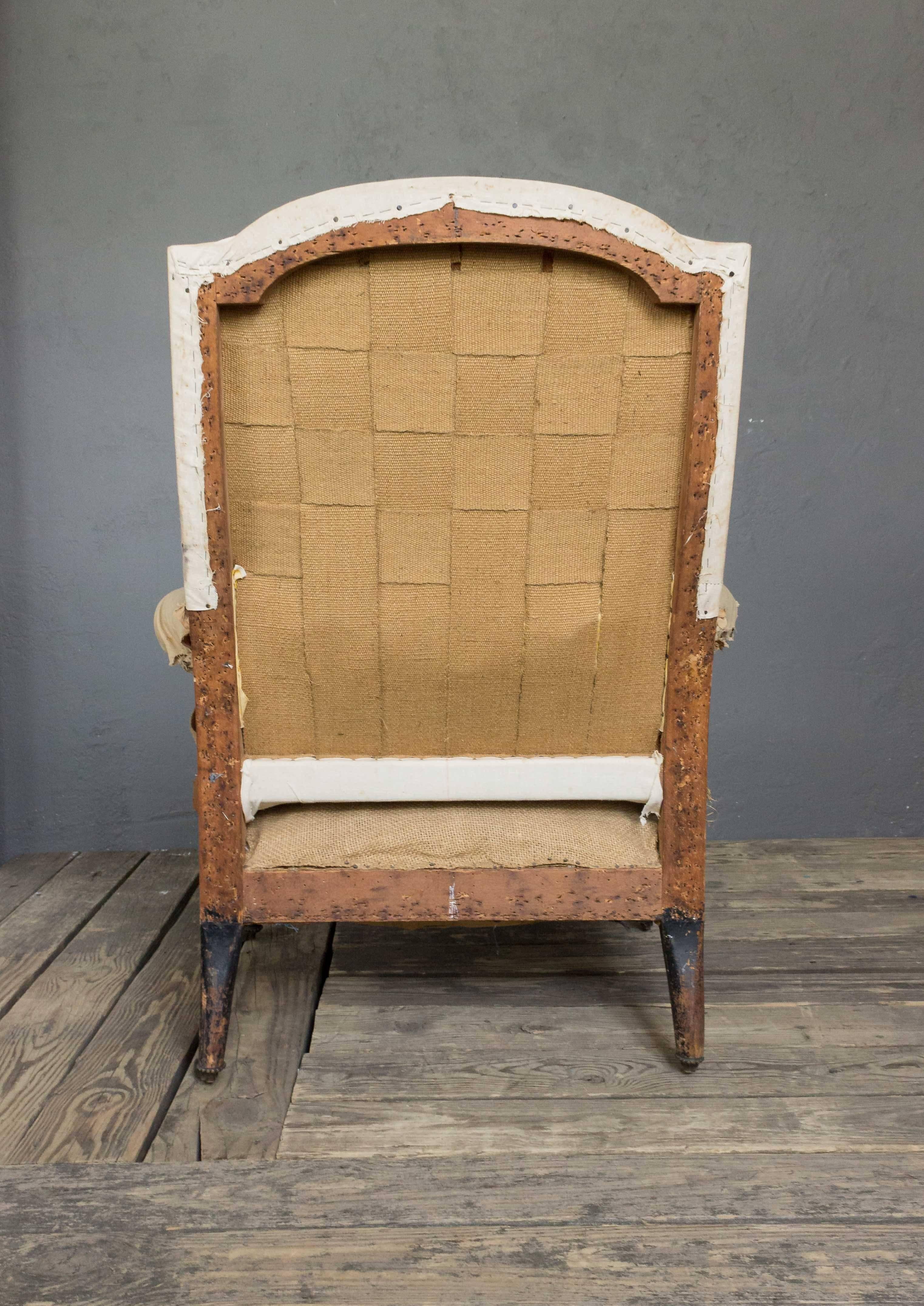French 19th Century Armchair with High Back 1