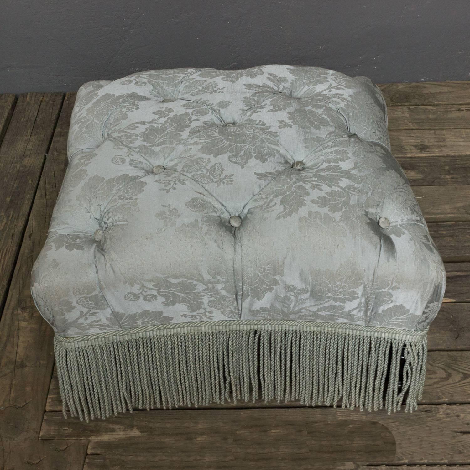 French 19th Century Tufted Armchair and Ottoman For Sale 5