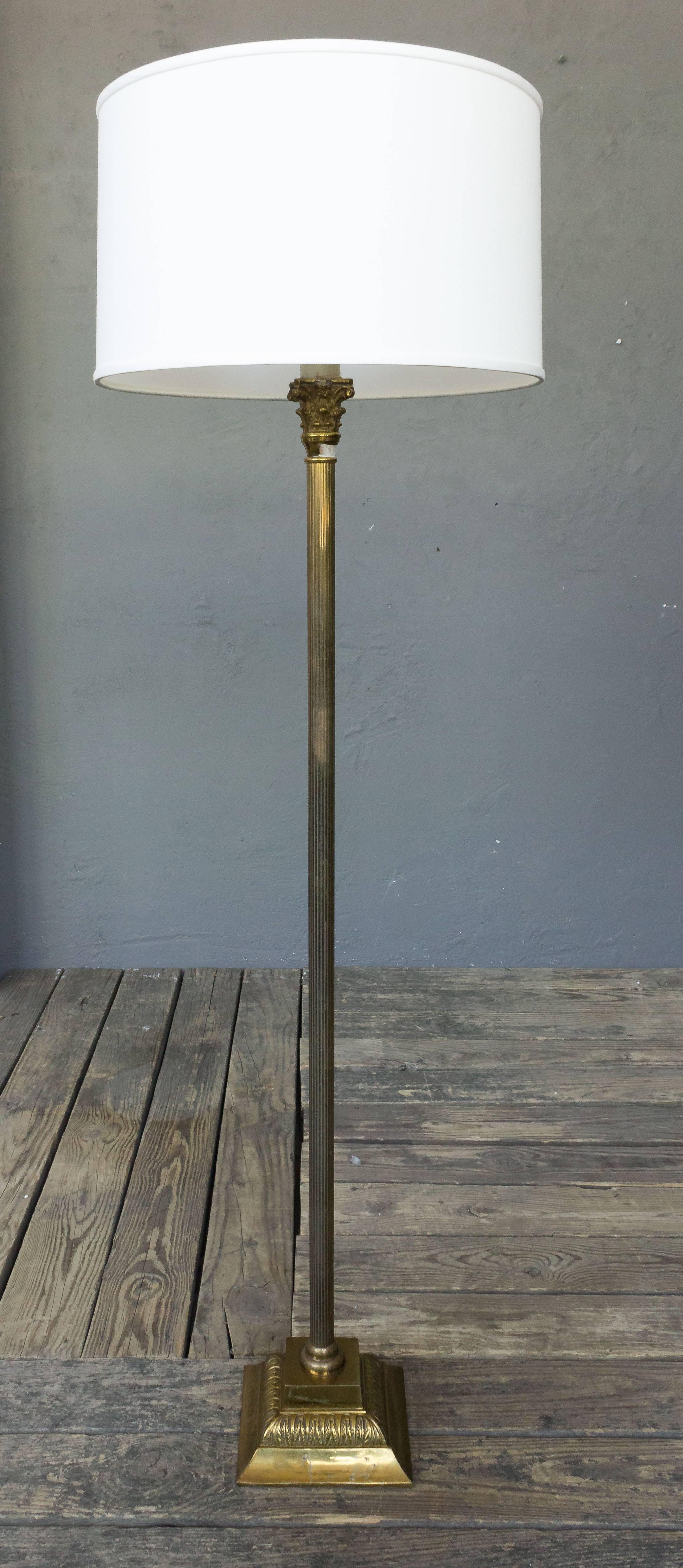 Mid-20th Century Spanish 1950s Brass Floor Lamp