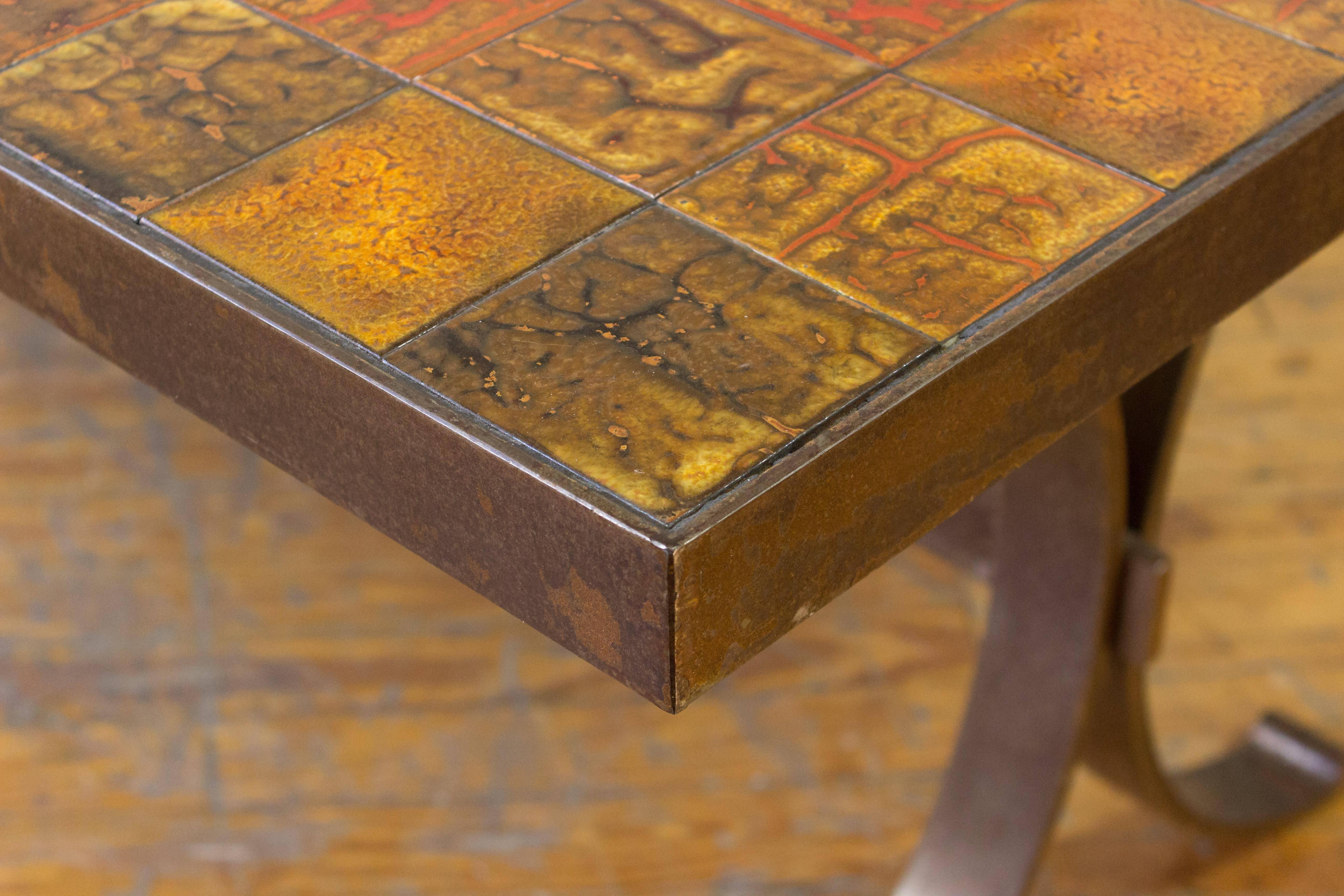 dining table with ceramic tile top