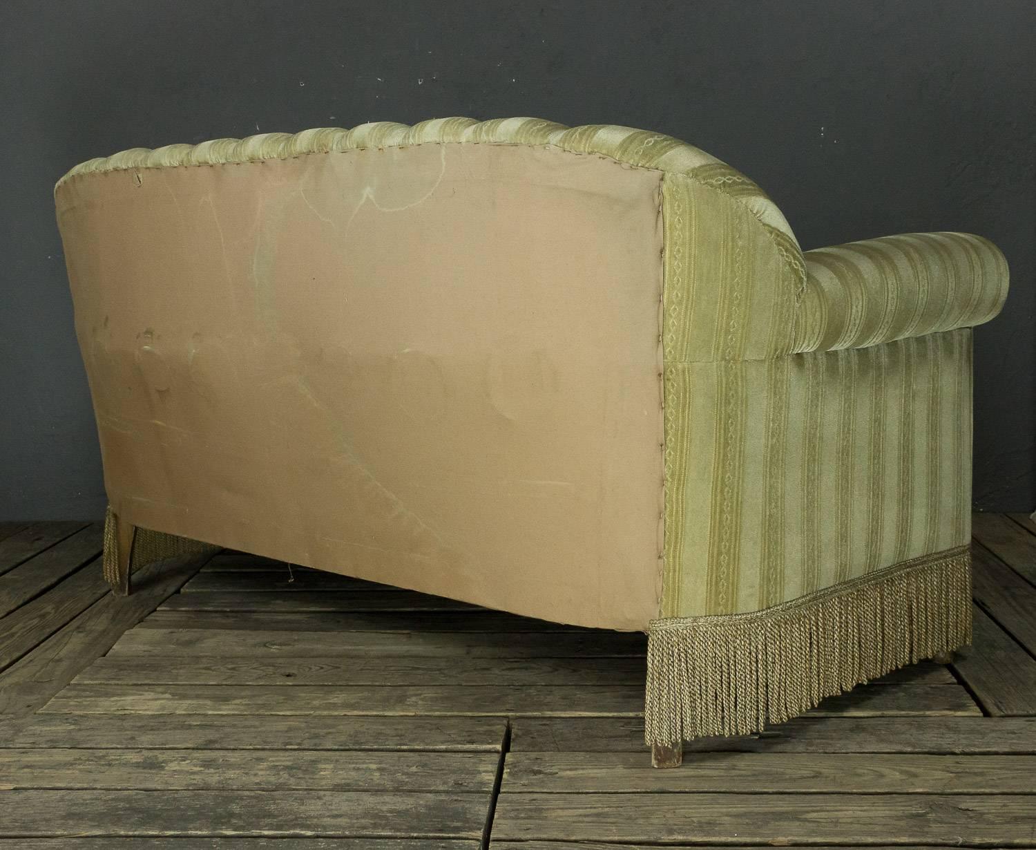 1930s Mohair Sofa In Fair Condition In Buchanan, NY