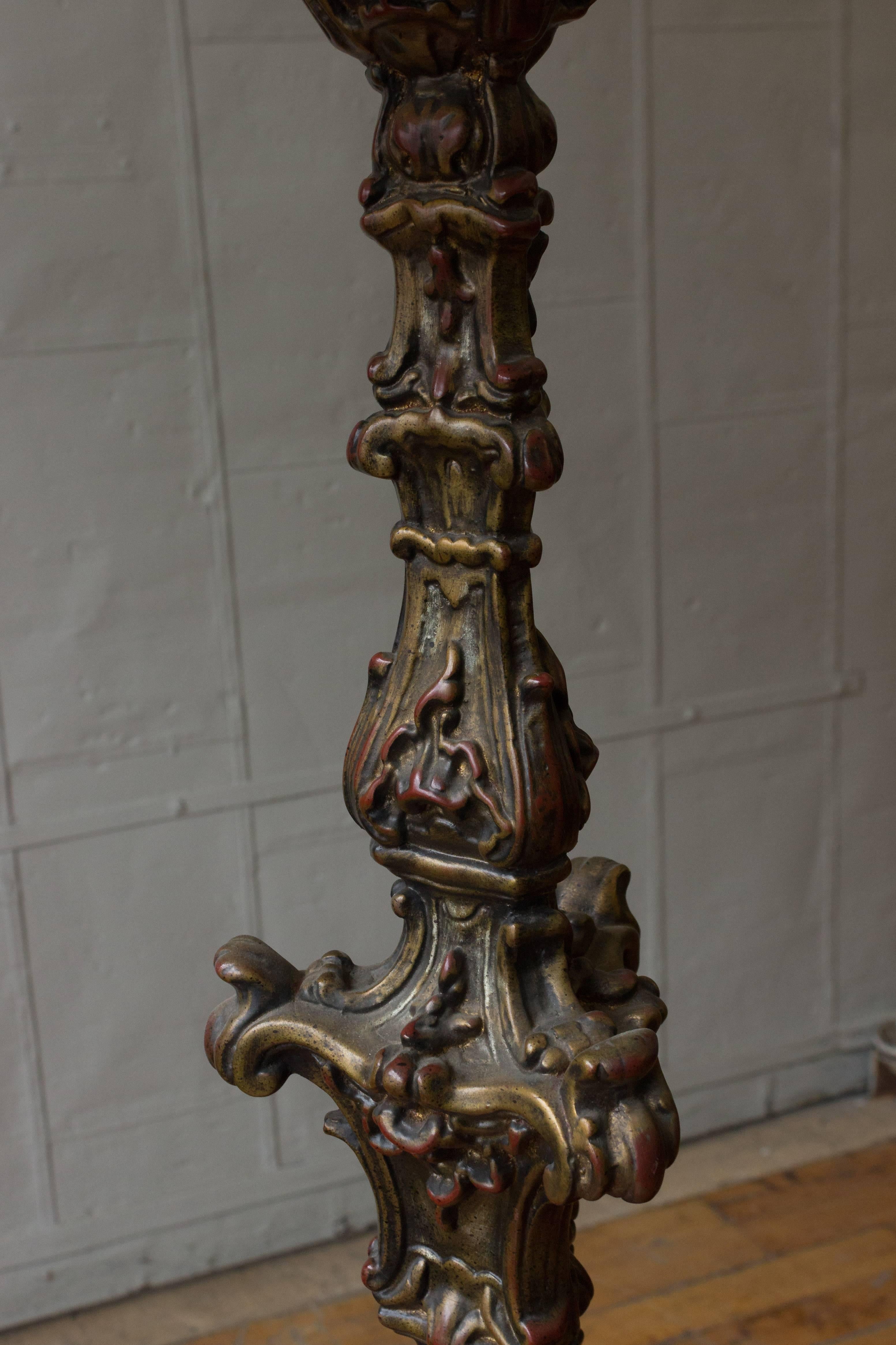 Pair of Italian 1950s Neo-Baroque Table Lamps In Good Condition For Sale In Buchanan, NY