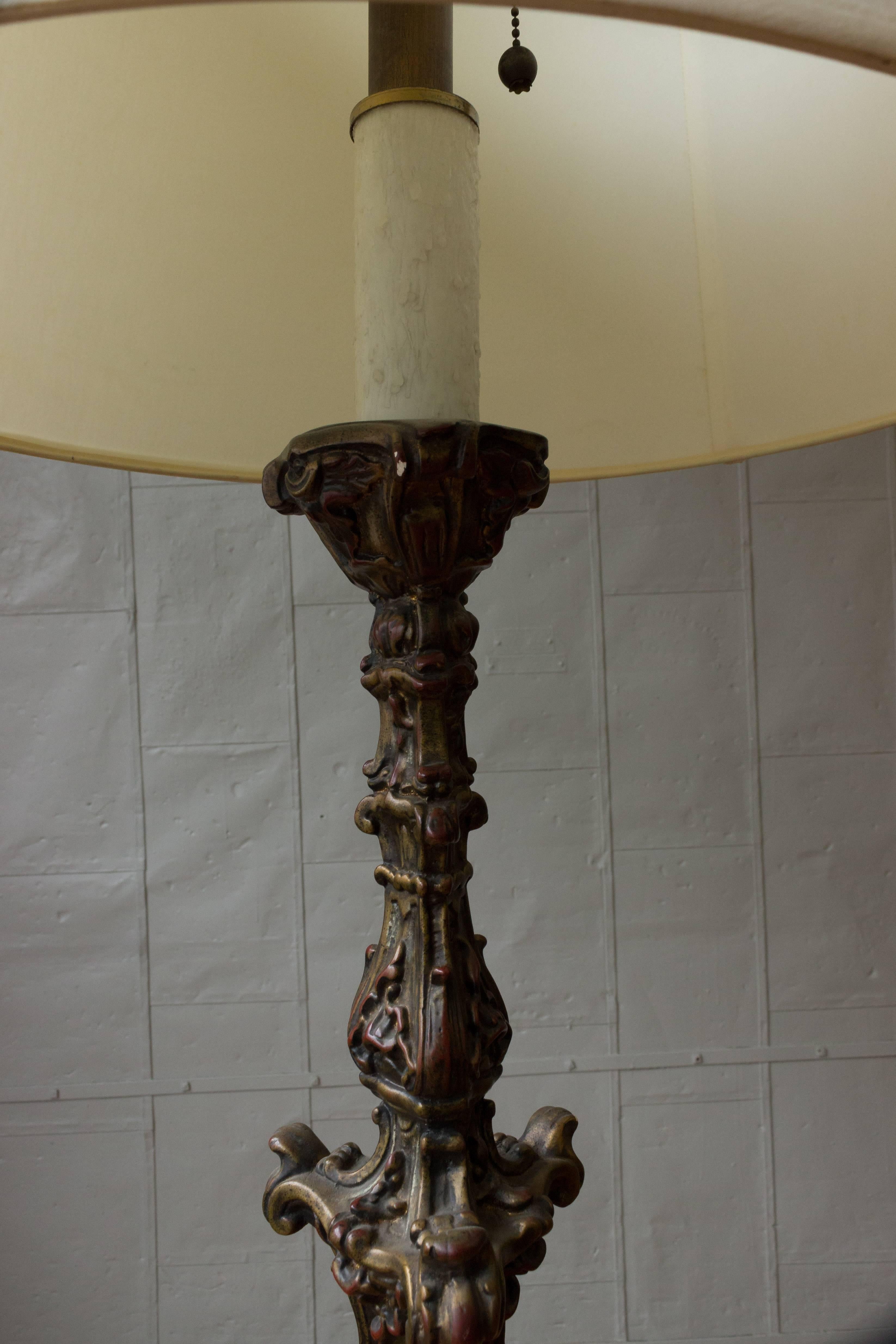 Pair of Italian 1950s Neo-Baroque Table Lamps For Sale 1