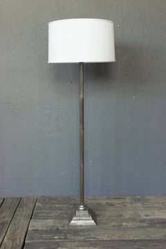French Silvered Bronze Neoclassical Style Floor Lamp