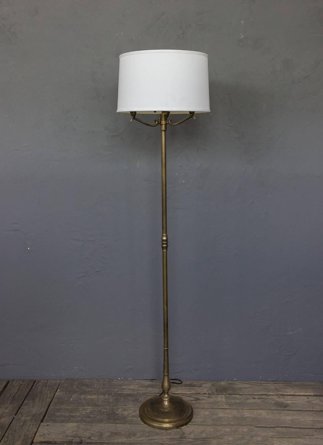 Bronze 1940's French Brass Floor Lamp
