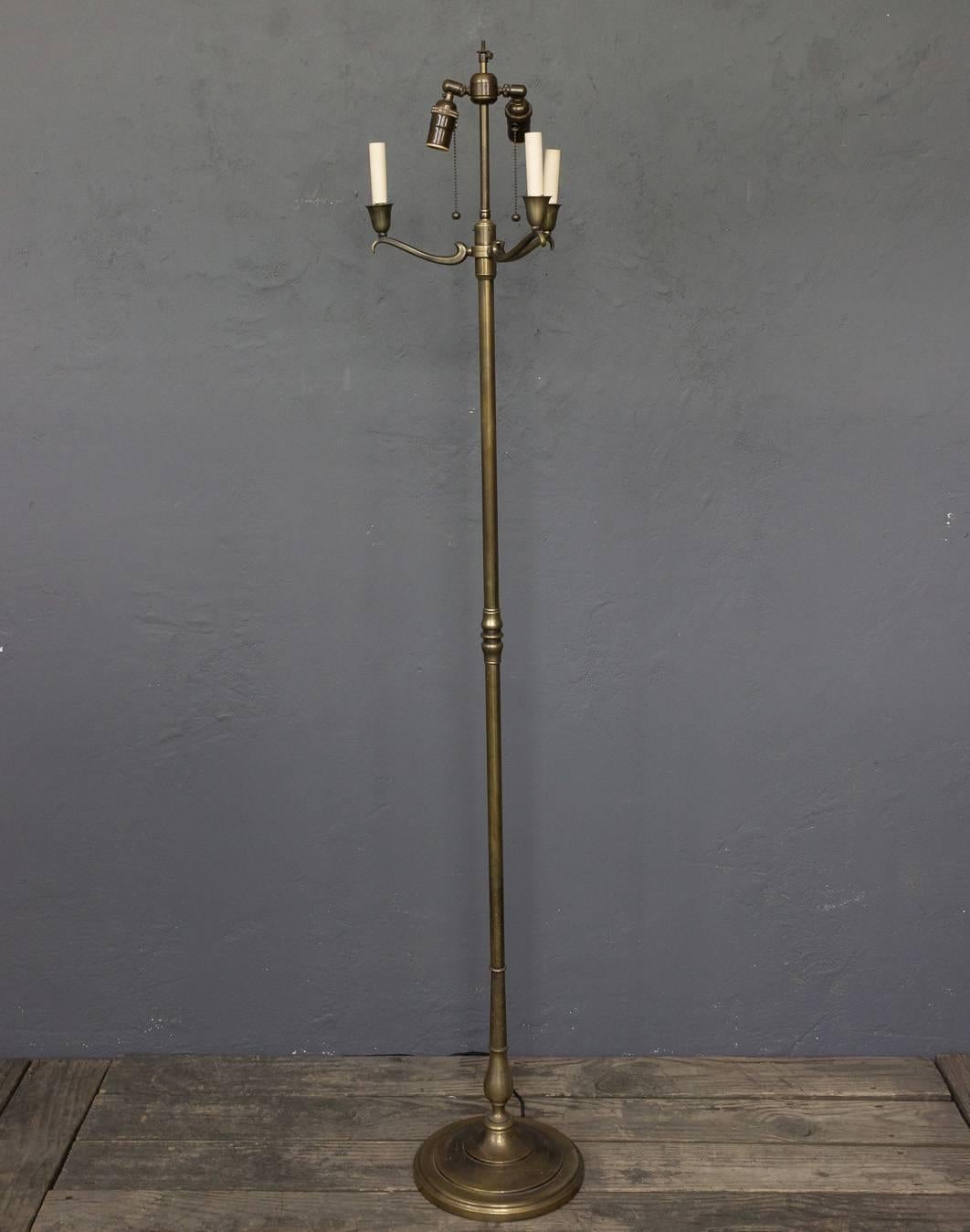 1940's French Brass Floor Lamp 2