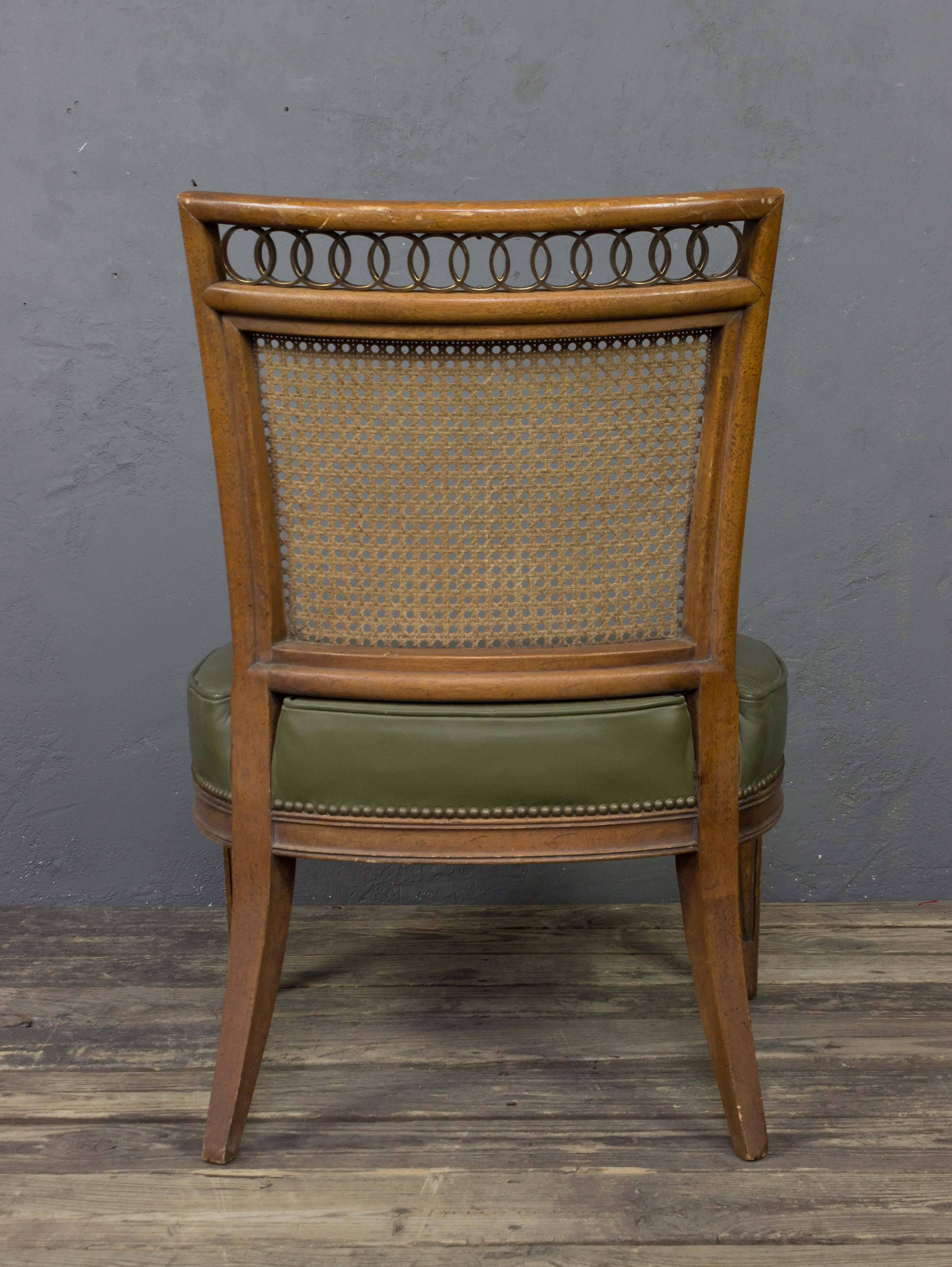 Tissu d'ameublement Paire de chaises d'appoint italiennes modernes du milieu du siècle dernier en vente