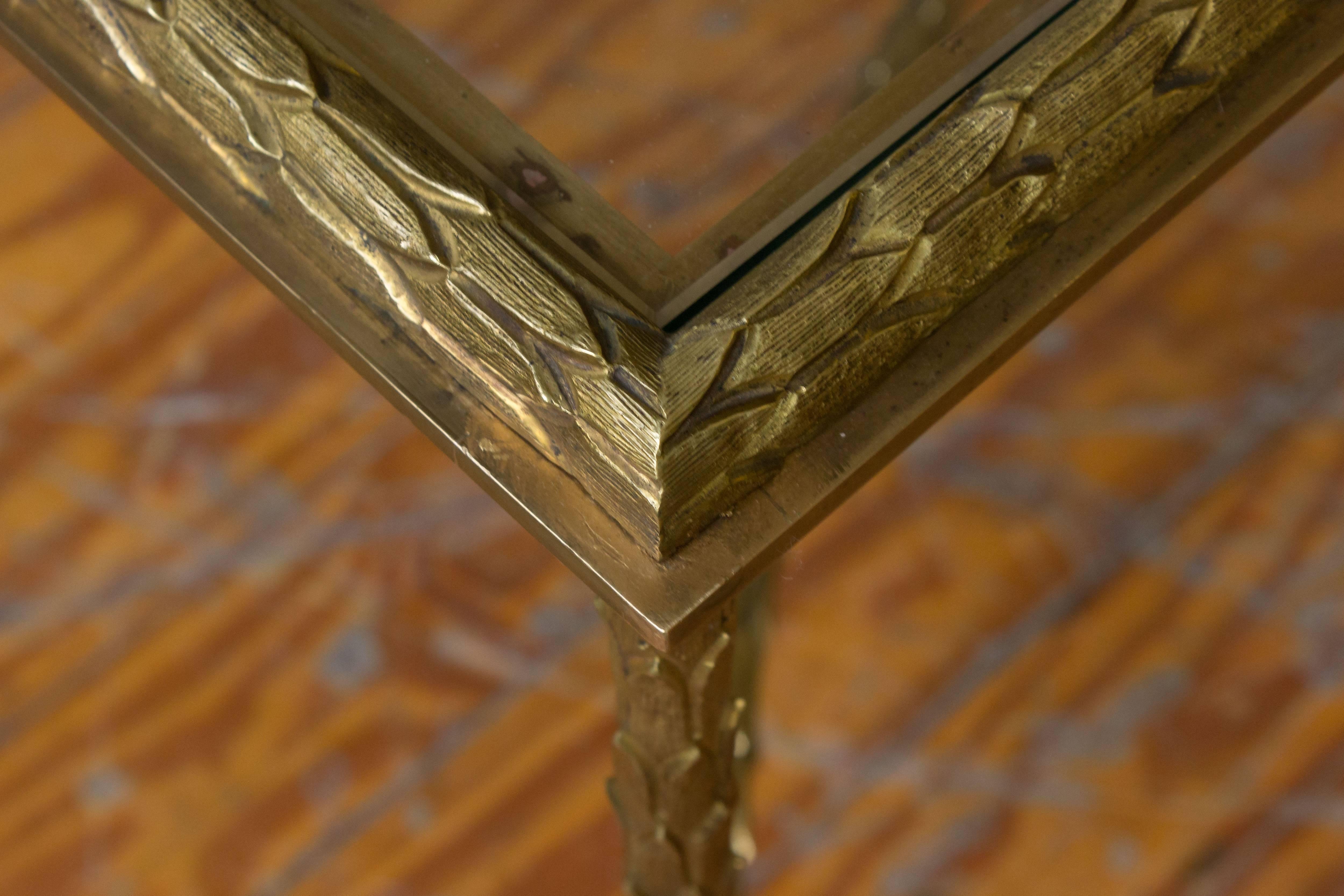 Mid-20th Century 1940s French Gilt Bronze Coffee Table by Maison Baguès