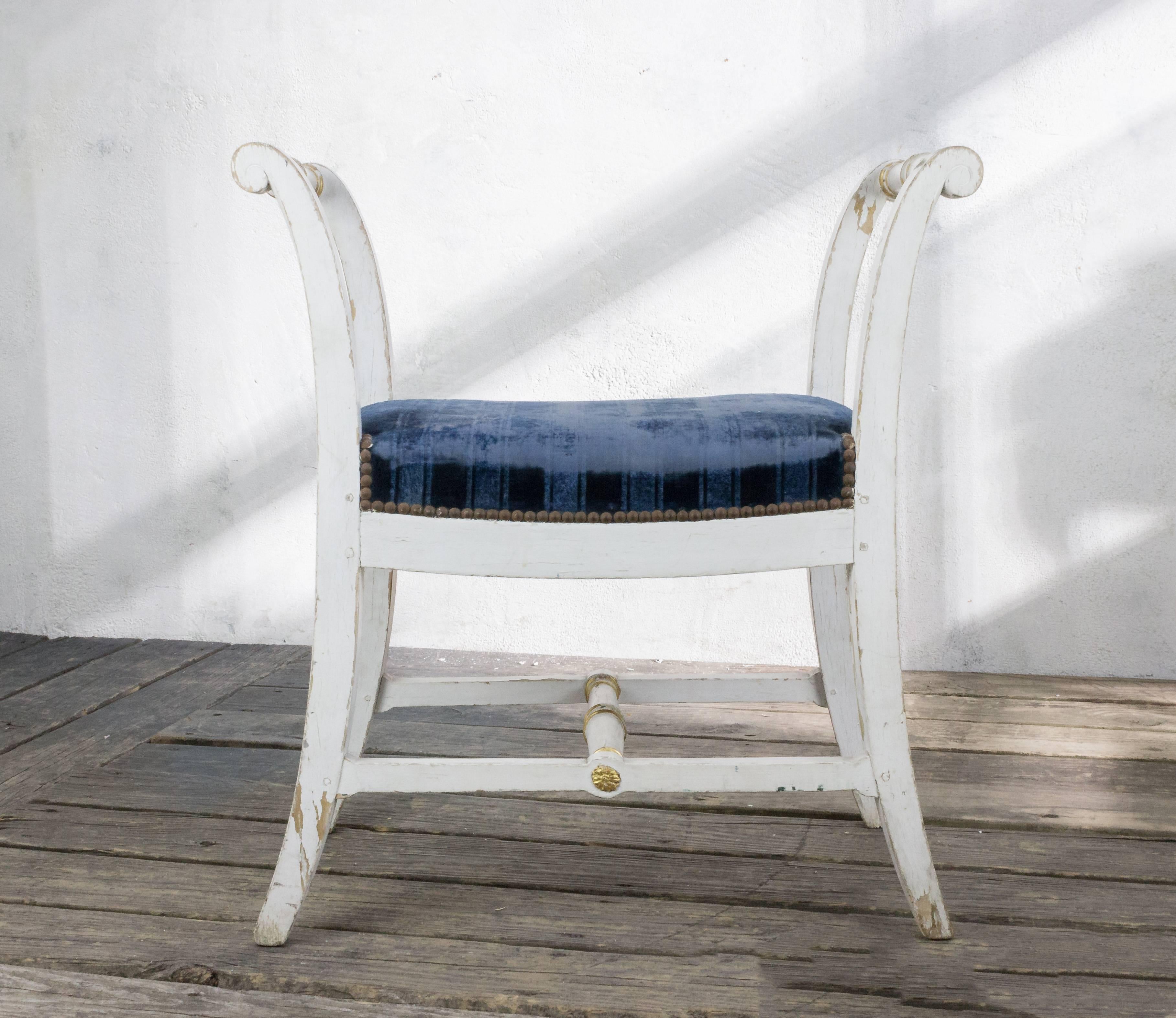 Directoire Small French Empire Style Bench For Sale