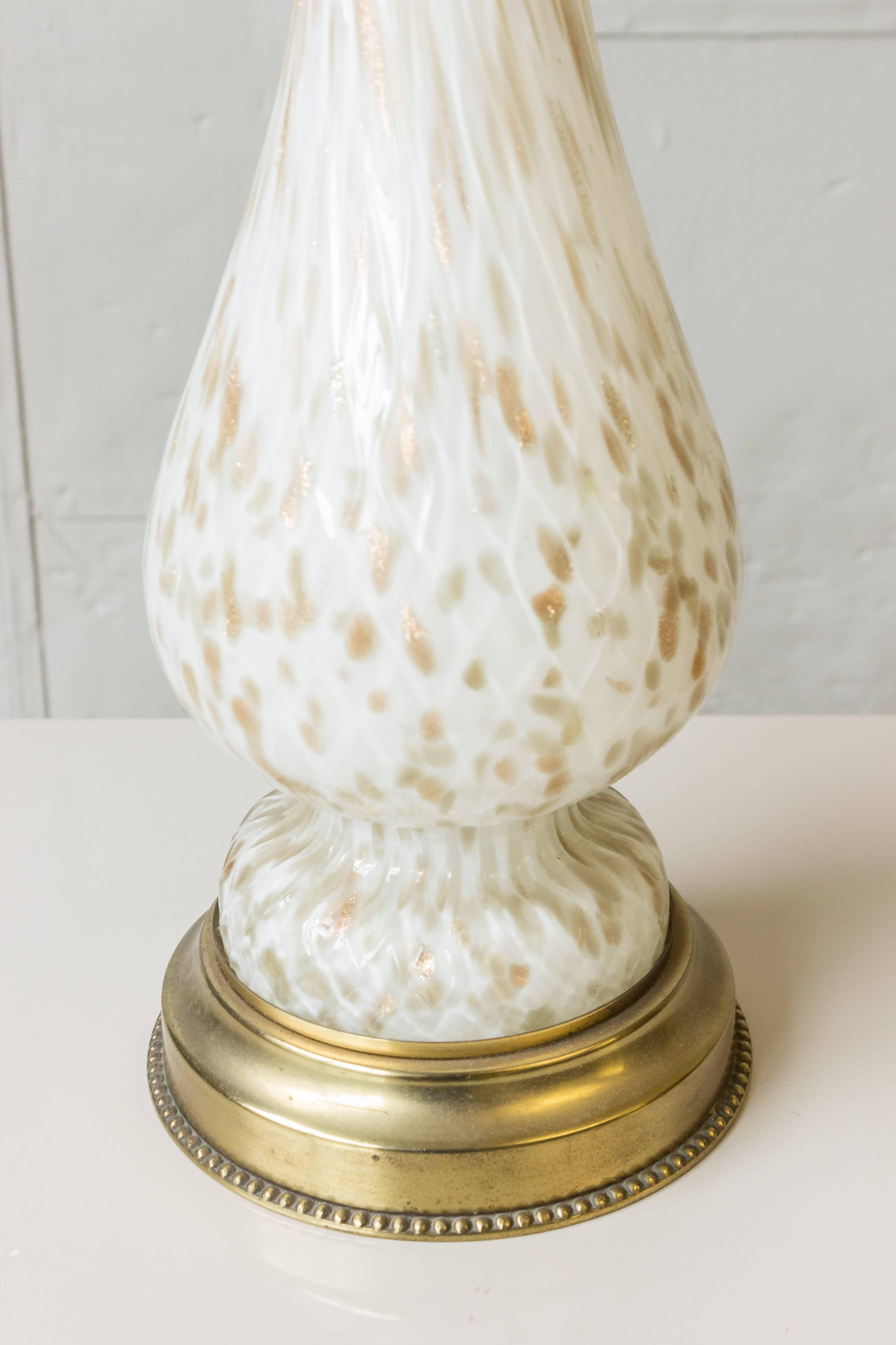 gold mid century table lamp