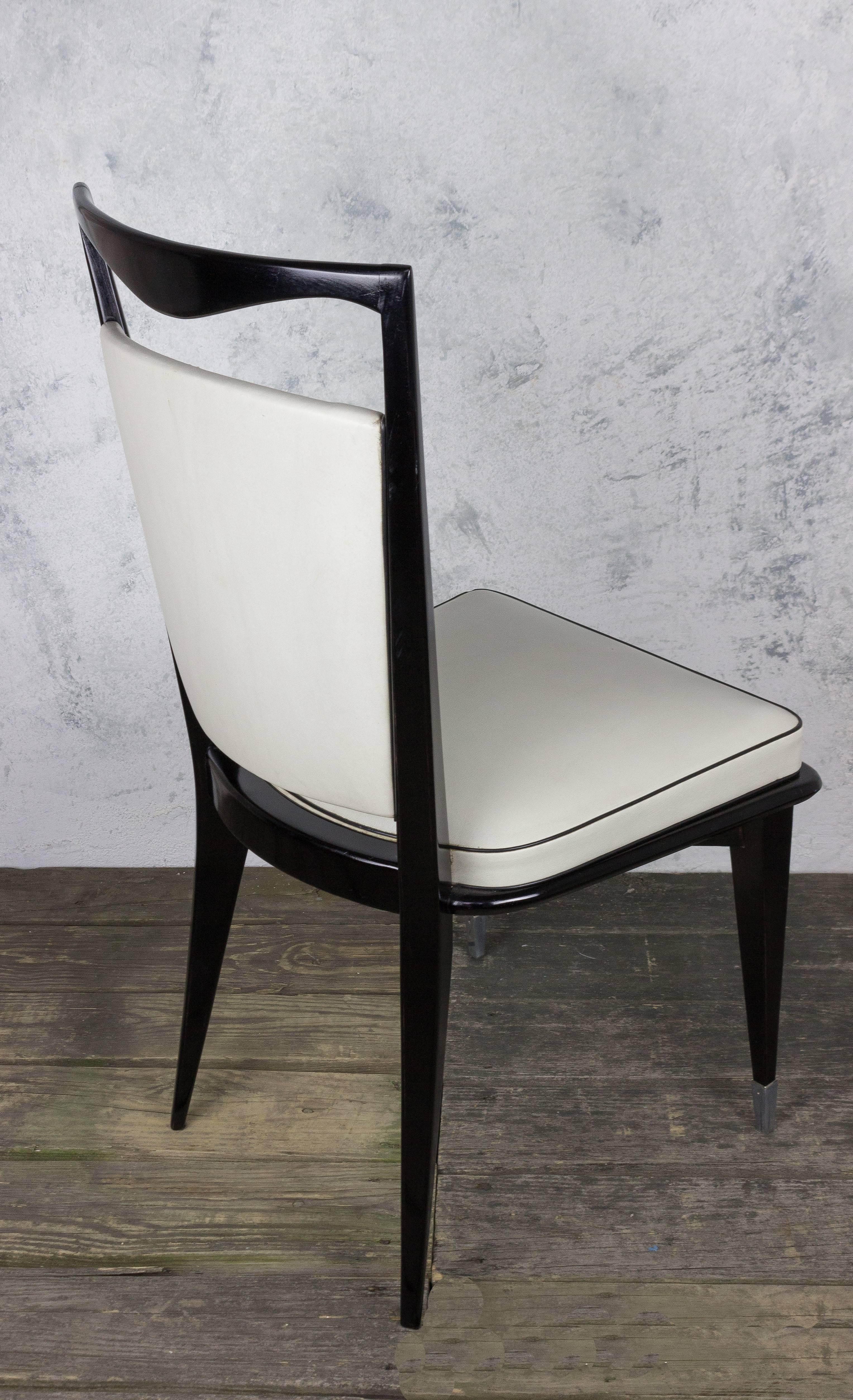Pair of French Mid-Century Modern Side Chairs 2