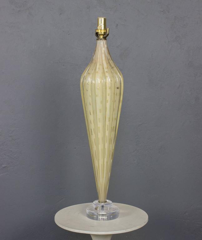 Italian 1940s Murano Glass Lamp For Sale 4