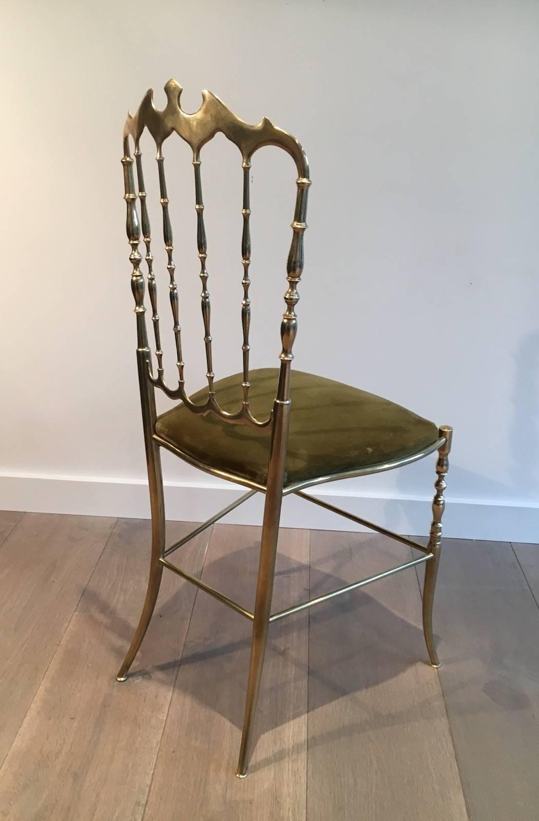 Neoclassical Charivari Brass Ball Room Chair