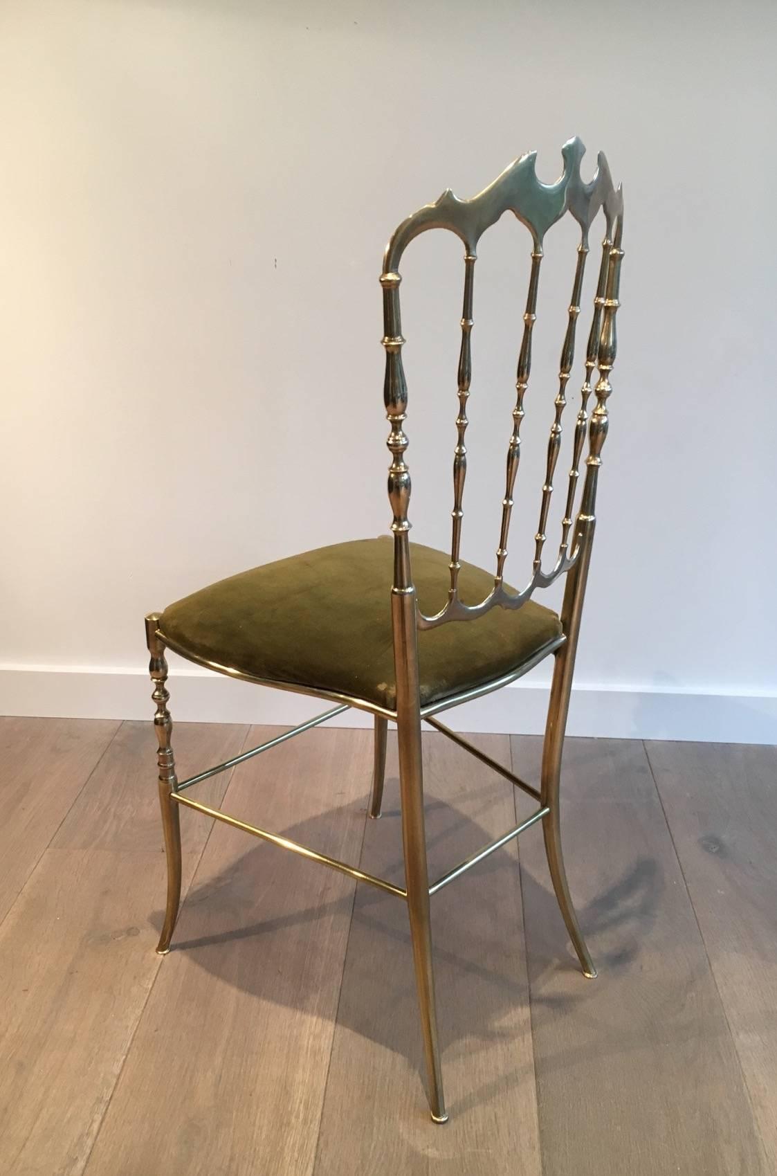 Charivari Brass Ball Room Chair In Good Condition In Buchanan, NY