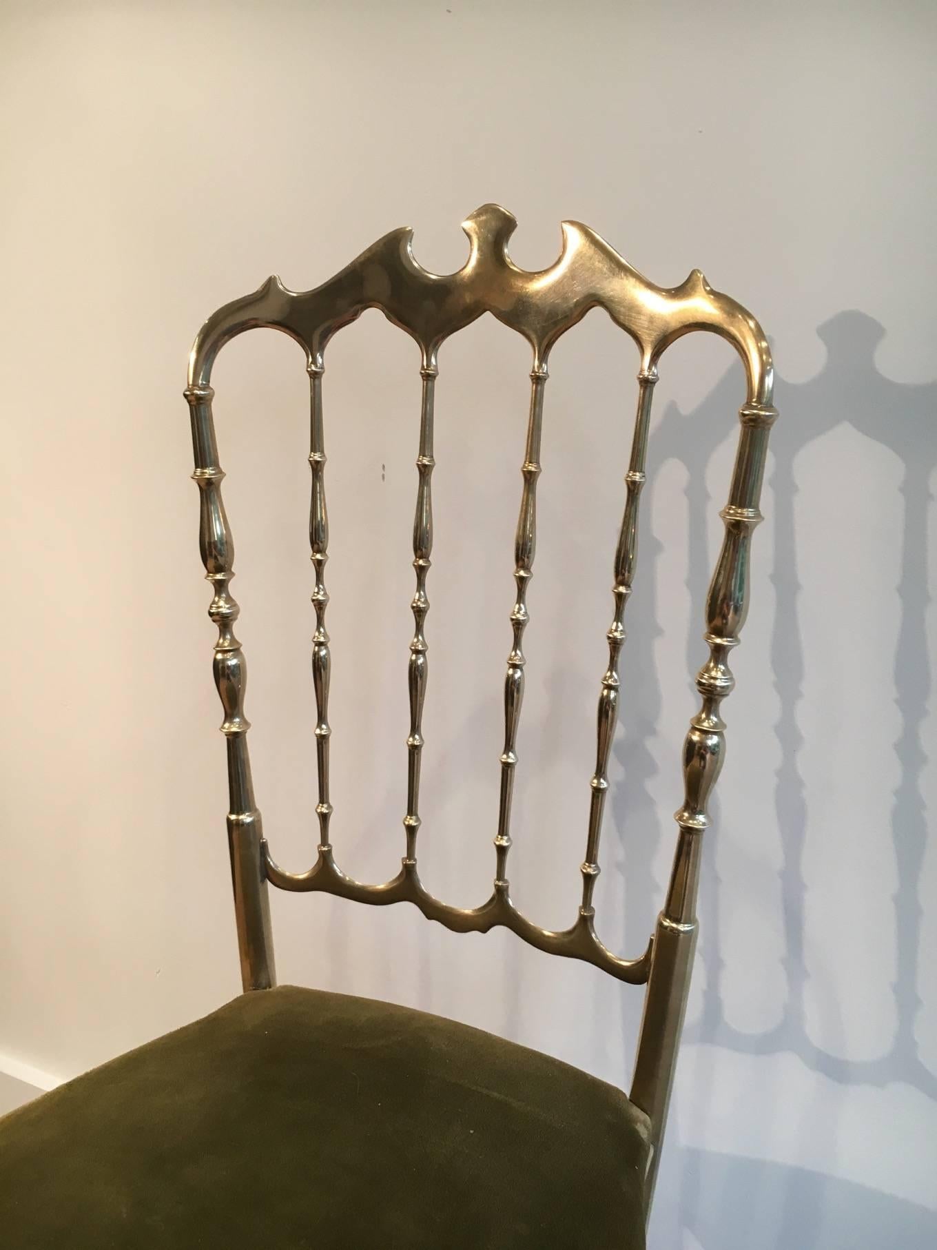 Mid-20th Century Charivari Brass Ball Room Chair