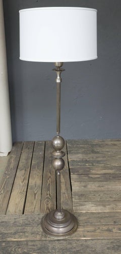 Modernist Metal Floor Lamp with Spheres