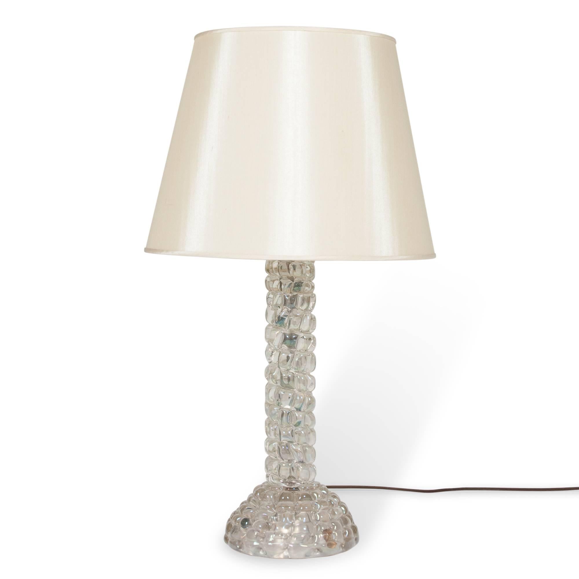 Barovier e Toso Glass Table Lamp, Italian, 1940s In Excellent Condition For Sale In Hoboken, NJ
