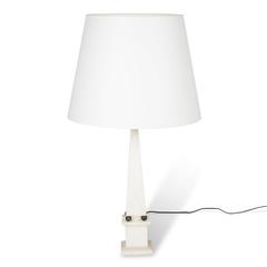 Marble Obelisk Table Lamp, Italian, 1950s
