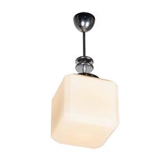 Vintage Bevelled Edge Glass Cube Chandelier, German, 1930s