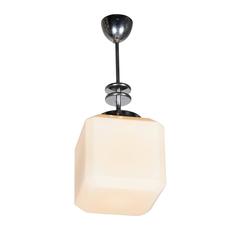 Bevelled Edge Glass Cube Chandelier, German, 1930s