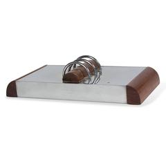 Chrome and Palissandre Cigarette Box, French, 1930s