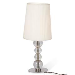 Jacques Adnet Attrib. Stacked Glass Ball Table Lamp, French, 1930s