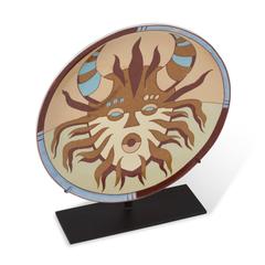 Large Ceramic Charger with African Motif