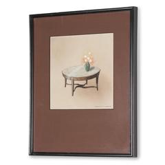 Gouache on Paper by Dominique, French, 1940s