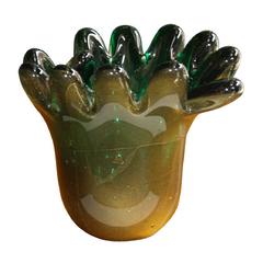 Vintage Glass "Finger" Vase by Archimede Seguso, Italian, circa 1960