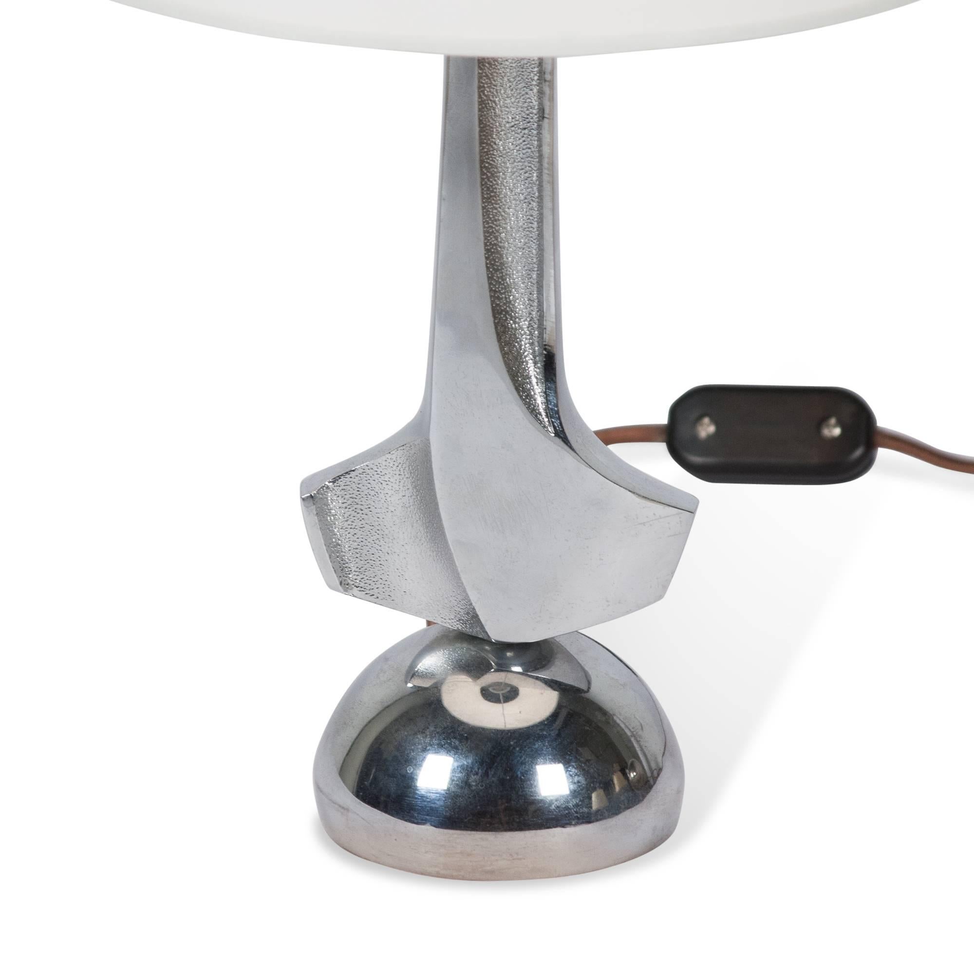 Chrome Streamline Table Lamp, Italian, 1930s For Sale 1