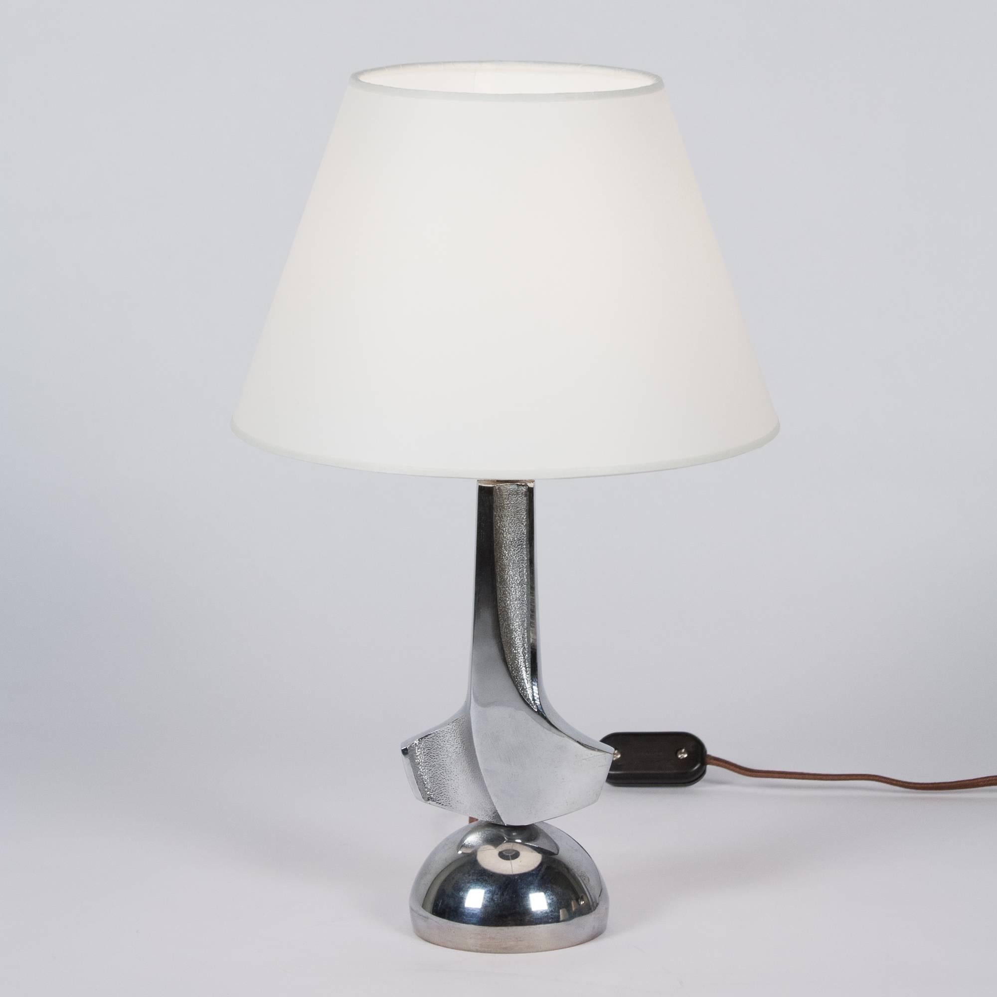 Chrome Streamline Table Lamp, Italian, 1930s For Sale 2