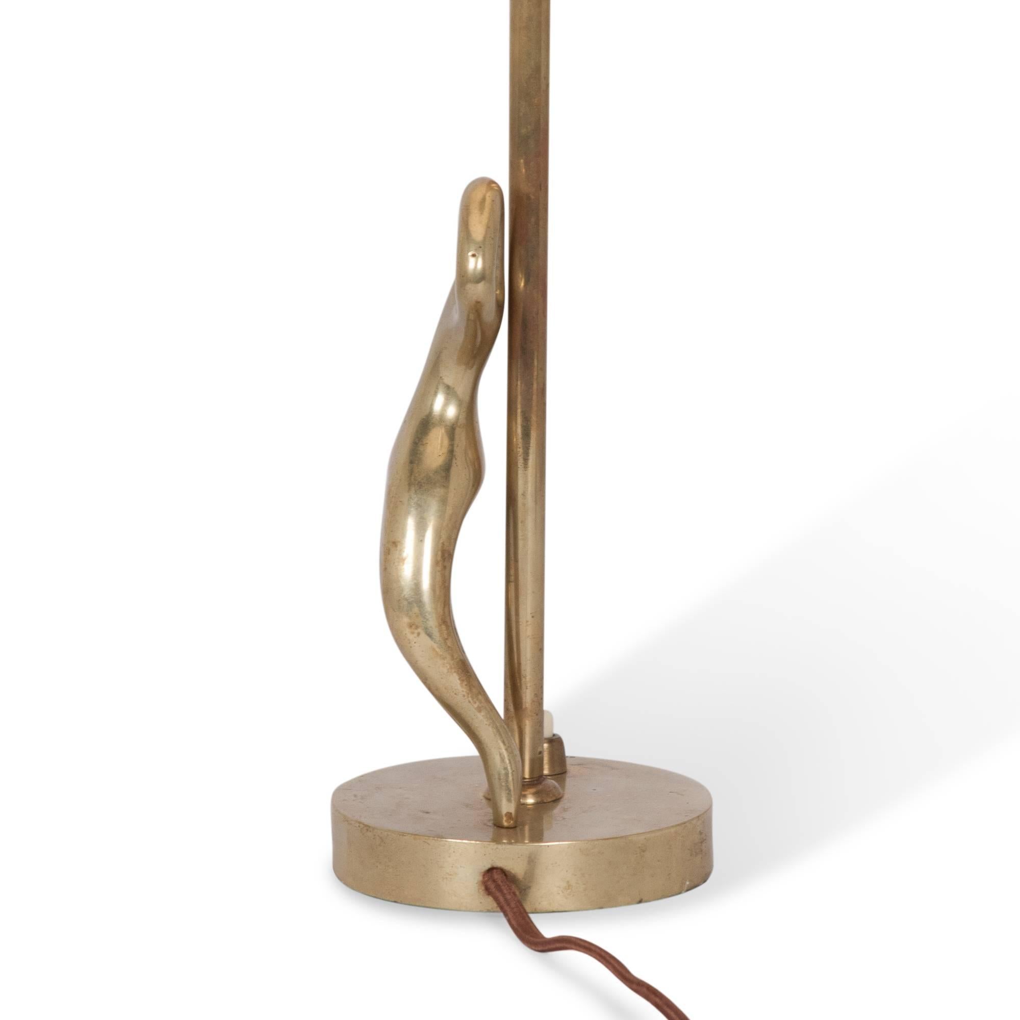 Abstract Bronze Figure Table Lamp, 1950s, by Ricardo Scarpa In Excellent Condition For Sale In Hoboken, NJ