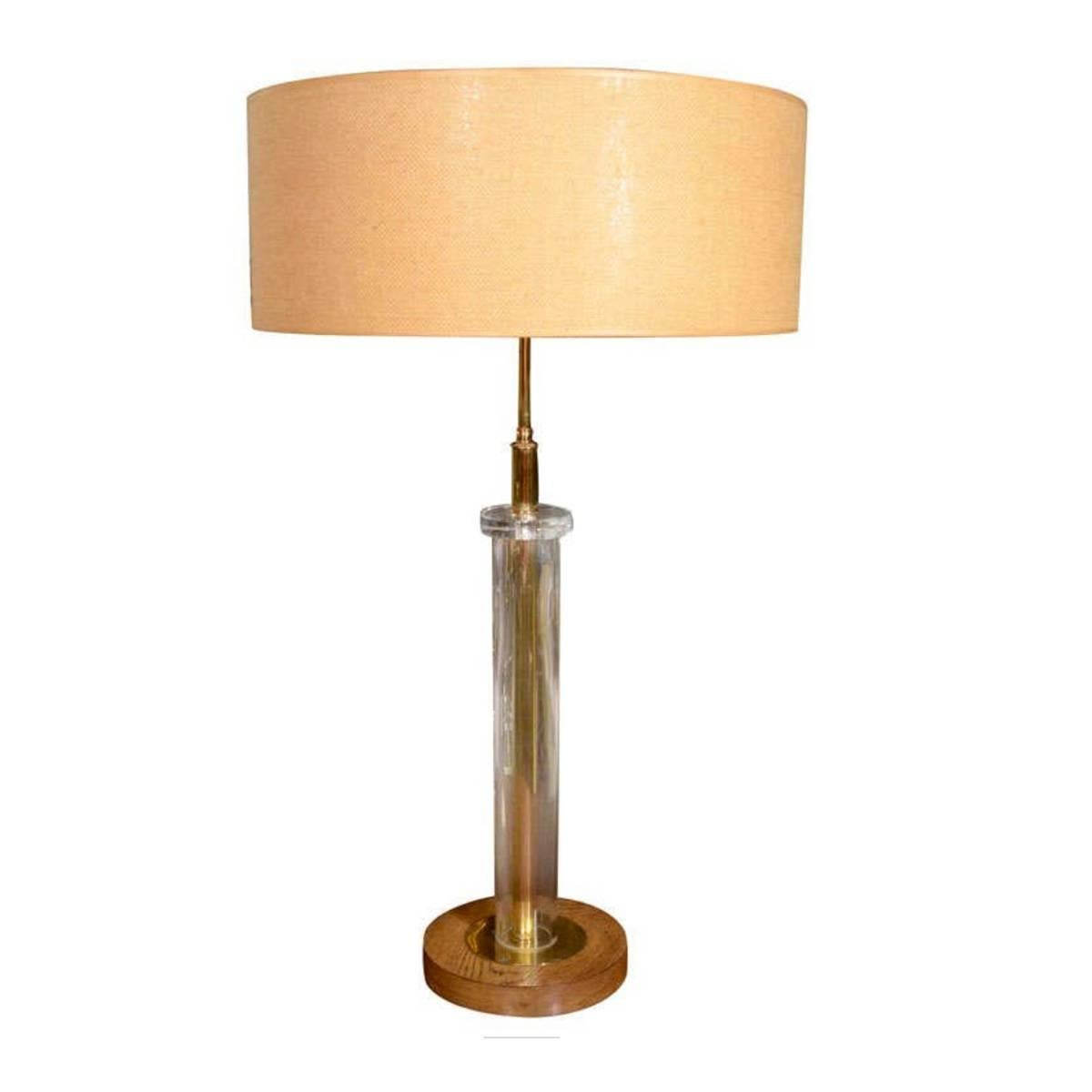 Glass Table Lamp by Gilbert Rohde, American, 1950s For Sale