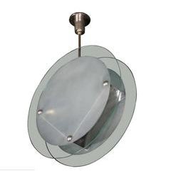 Nickel and Glass Chandelier by Boris Lacroix, French, 1930s 12