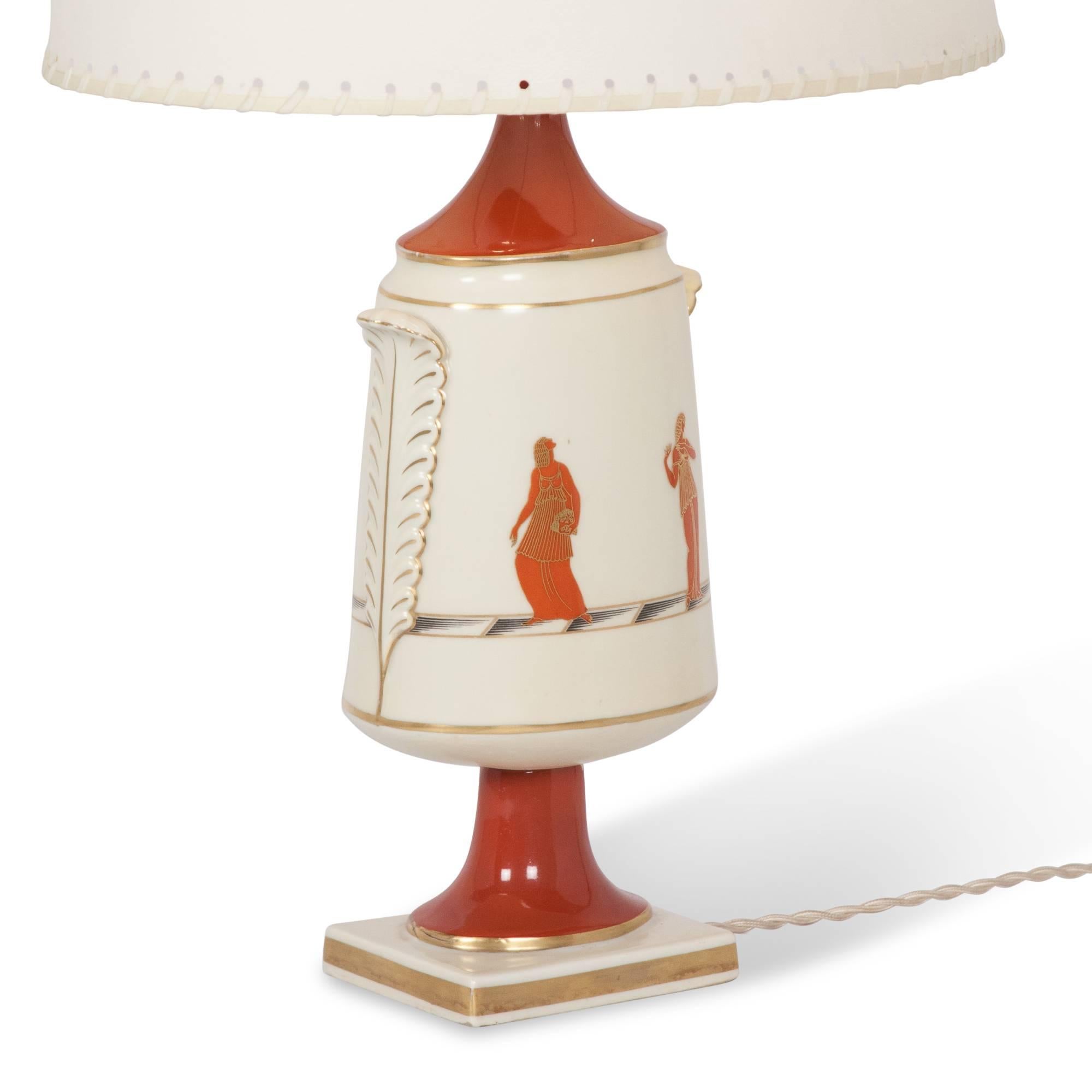 Art Deco Gio Ponti for Ginori Table Lamp, Italian, 1920s For Sale