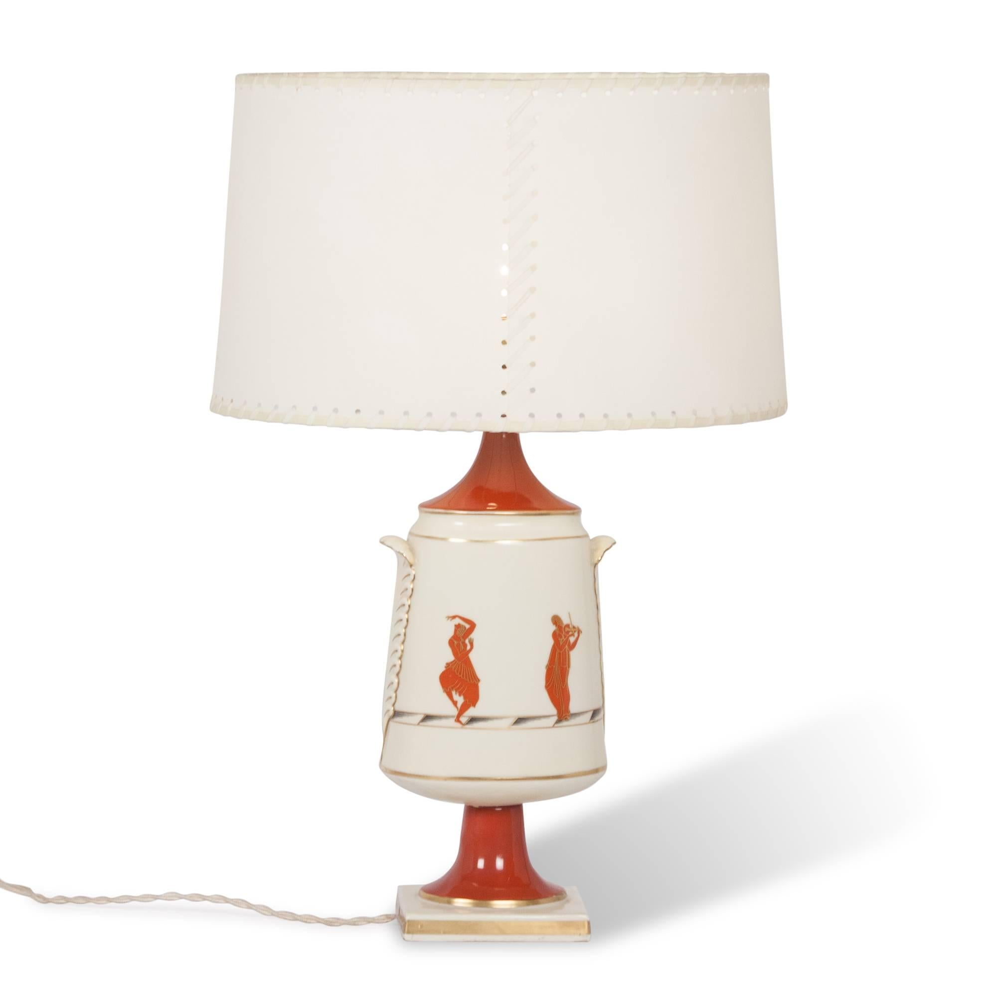 Mid-20th Century Gio Ponti for Ginori Table Lamp, Italian, 1920s For Sale