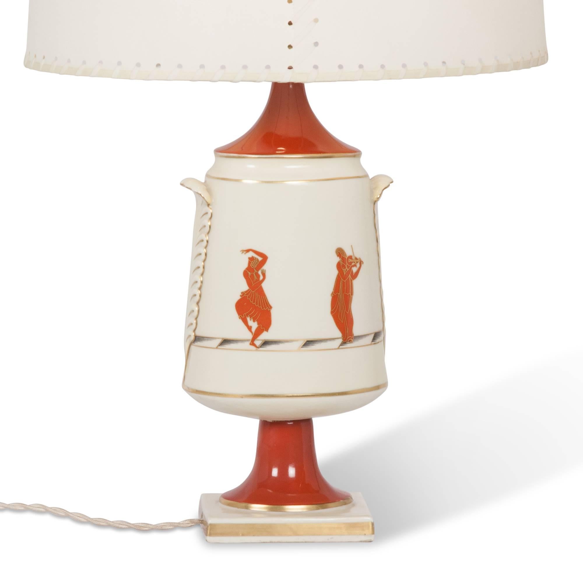 Ceramic Gio Ponti for Ginori Table Lamp, Italian, 1920s For Sale