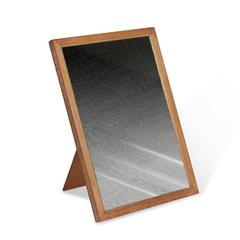 Oak Frame Antiqued Glass Table Mirror by Jean Michel Frank, French, 1930s