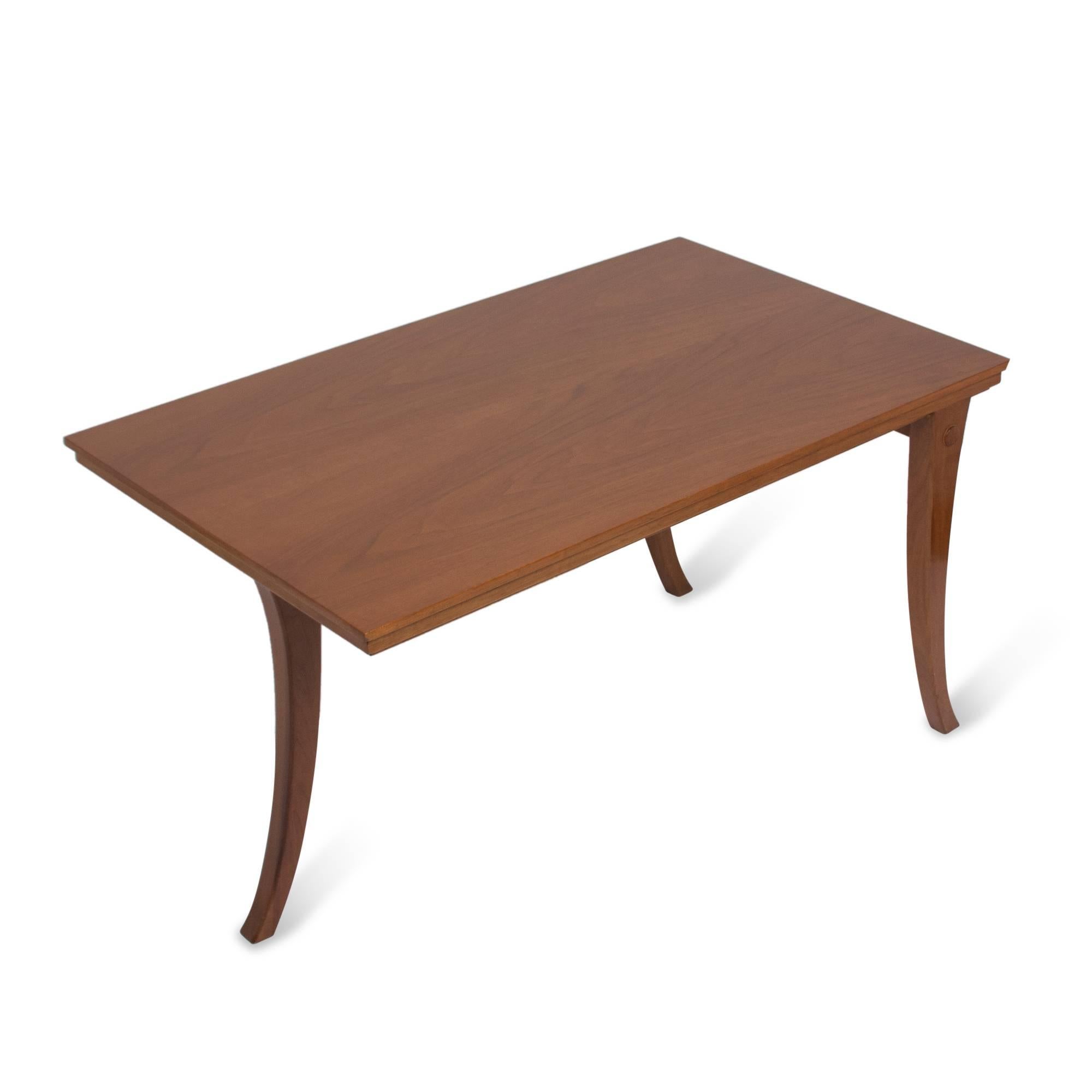 Walnut Three-Legged Coffee Table by Gibbings for Saridis, 1960s 3