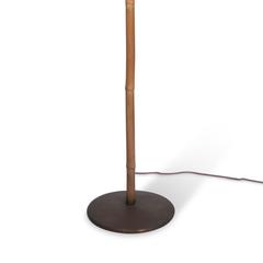 Auböck Style Bamboo Floor Lamp, Austrian, 1950s