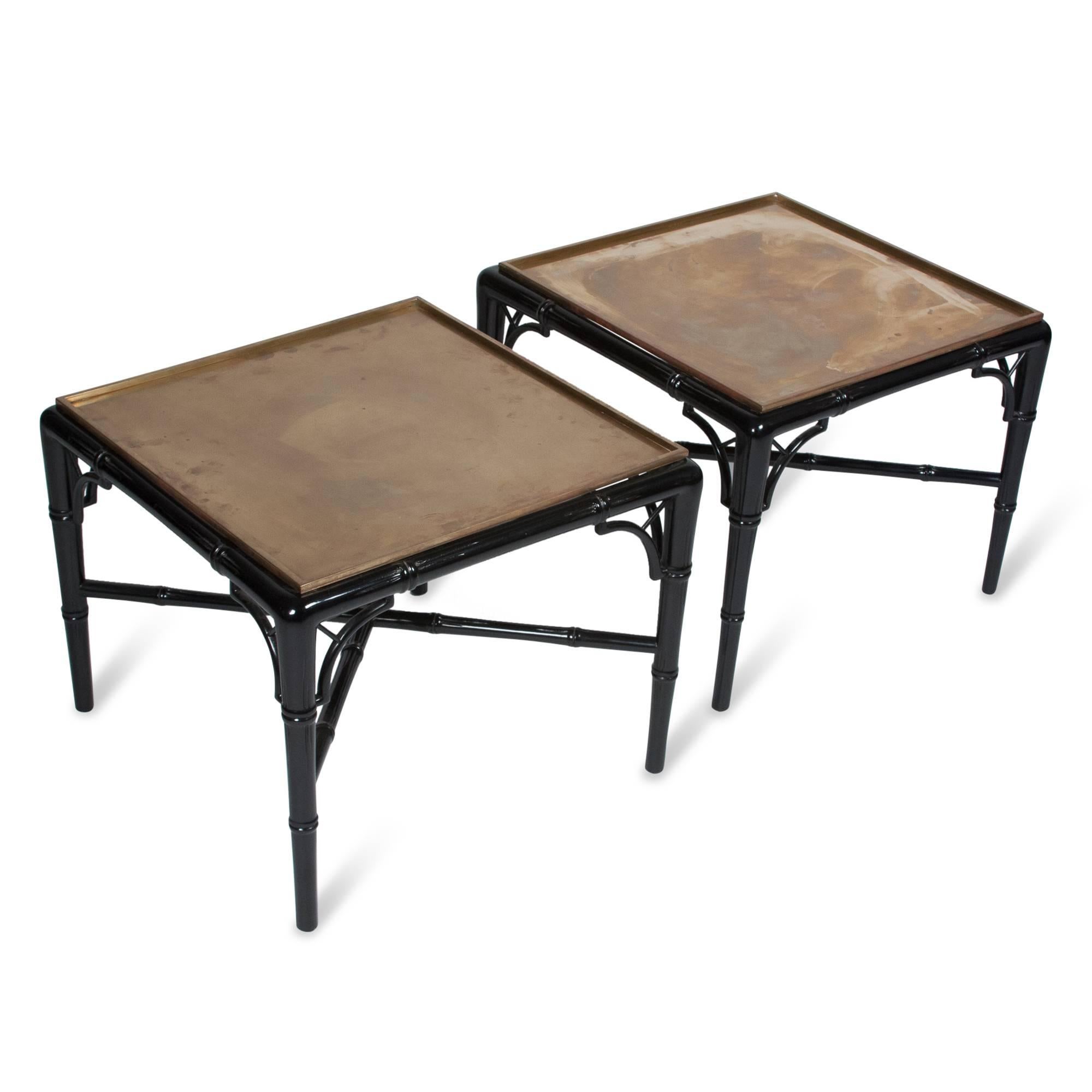 Mid-20th Century Pair of Black Lacquer End Tables by Billy Haines, American, circa 1940