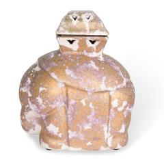 Gold Crackle Glaze Ceramic Elephant by Primavera
