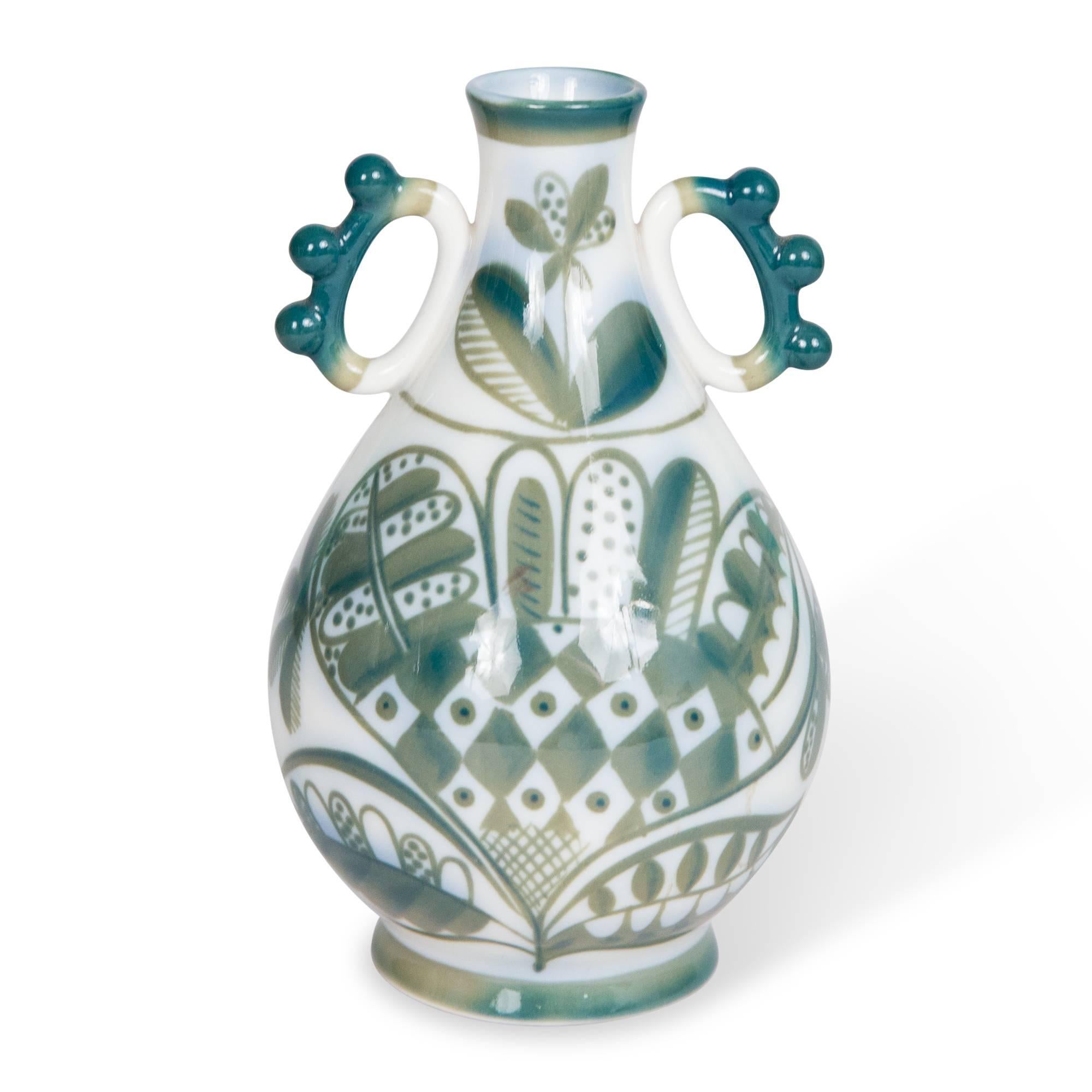 Russian Leningrad Porcelain Vase, Soviet, 1920s For Sale